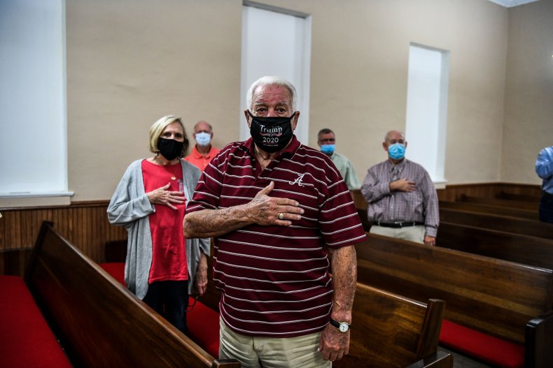 trump supporters pray church 2024
