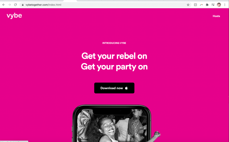 Vybe Together Website Screenshot