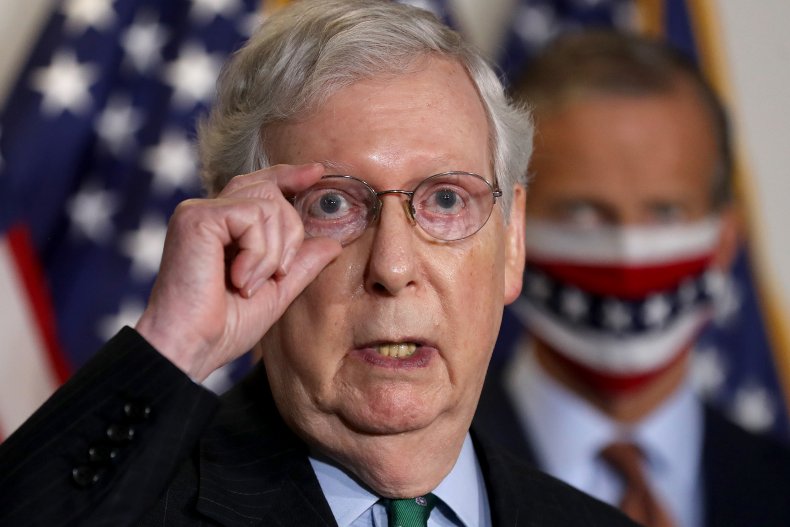 Mitch McConnell Trump stimulus checks Republicans twitter