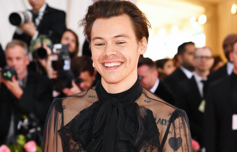 Harry Styles on the red/pink carpet