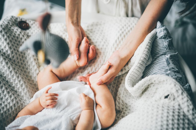 Mother and baby stock