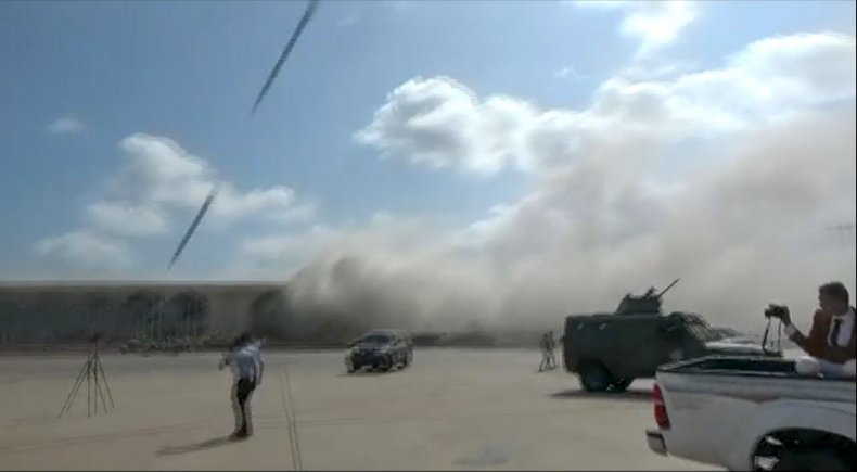 yemen, aden, airport, attack