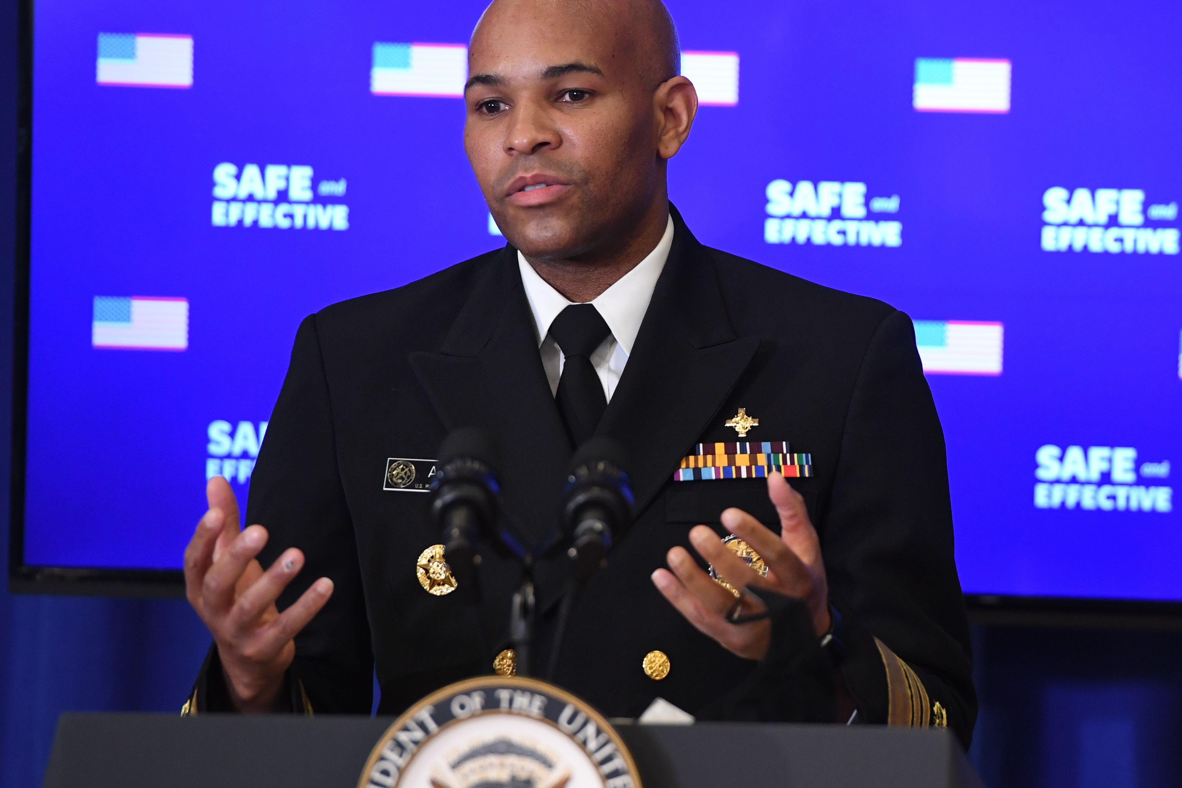 US surgeon general makes COVID personal appeal as a hospitalized wife: ‘What you do is important’