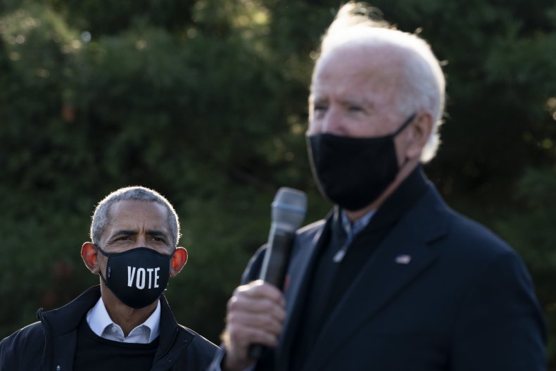 Joe Biden and Barack Obama Campaigning