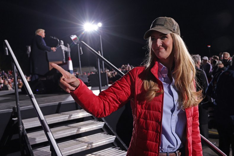 loeffler at dalton rally with trump