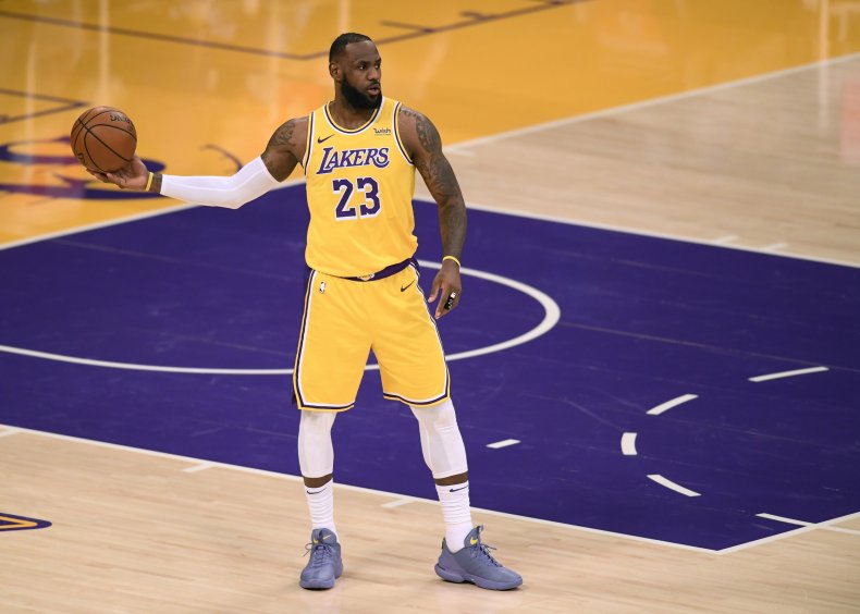 LeBron James of the Los Angeles Lakers