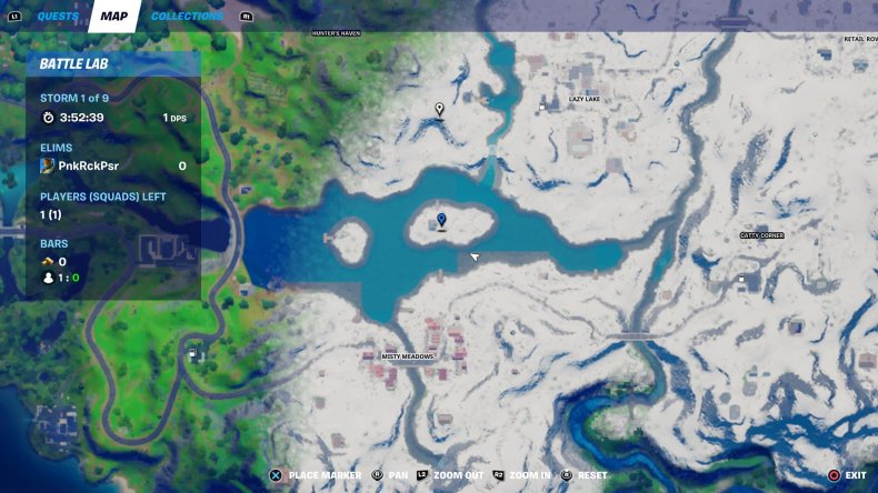 fortnite blow up fishing hole lazy island