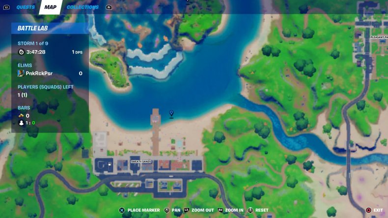 fortnite blow up fishing hole sweaty sands