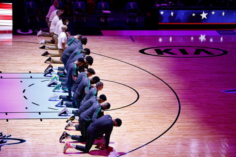 Boston Celtics Kneel in Protest