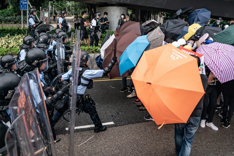 Hong Kong Protesters Clash with Police