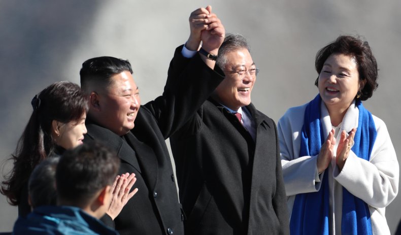 kim, jong, un, moon, jae, in, korea