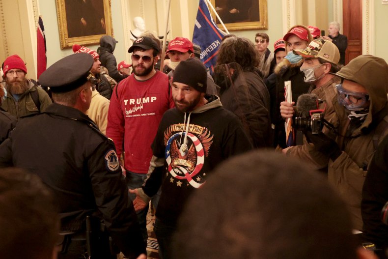 protest, capitol, qanon, police