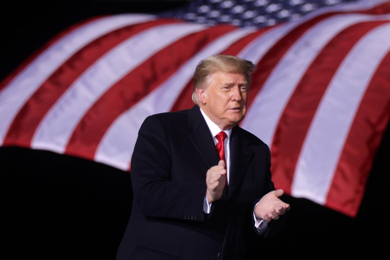 Trump Arrives at an RNC Victory Rally