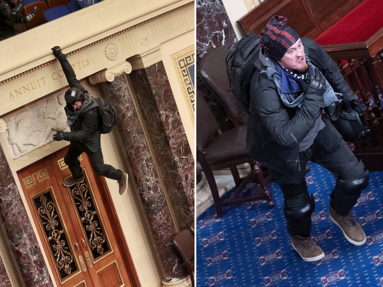 Josiah Colt, Capitol Rioter Pictured Hanging from Senate Balcony, Begs  Forgiveness