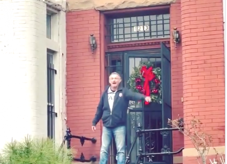 Guy on Porch Capitol Protest Riots