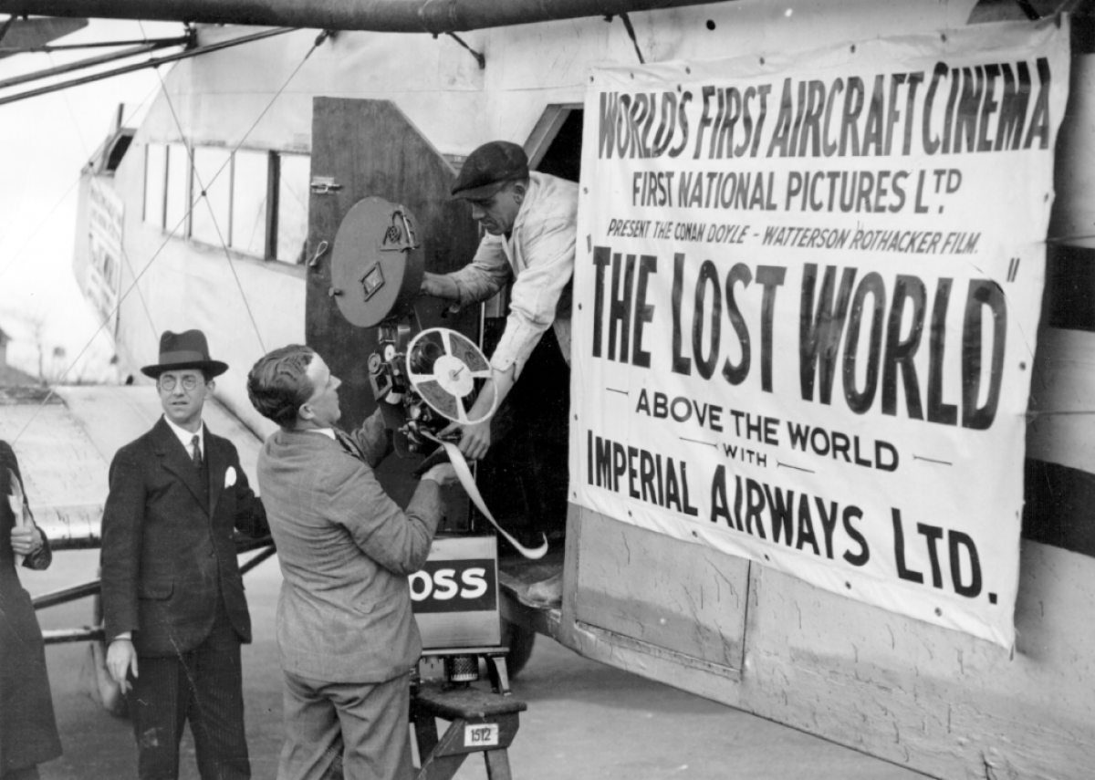 1921: Aeromarine Airways screens first in-flight film