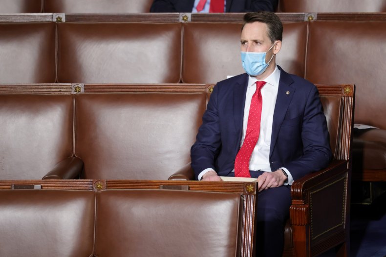 Sen. Josh Hawley in U.S. Capitol