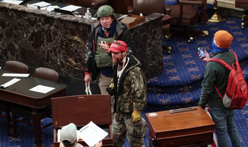 Man in tactical gear in U.S. Senate