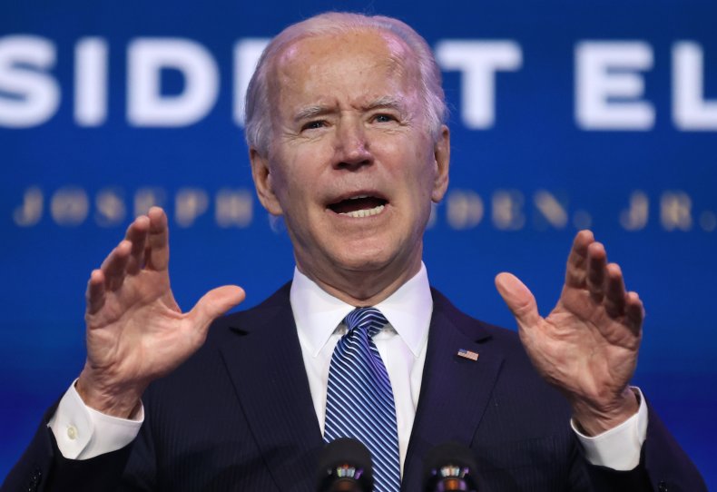 President-elect Joe Biden speaks in Wilmington, Delaware