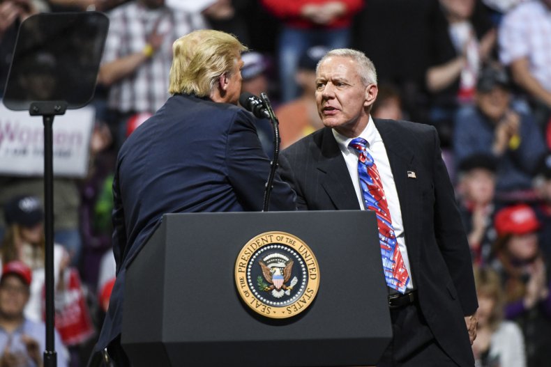 Ken Buck and Donald Trump at rally