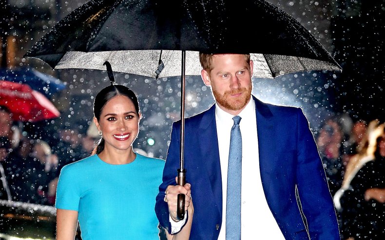 Meghan Markle, Prince Harry in the Rain