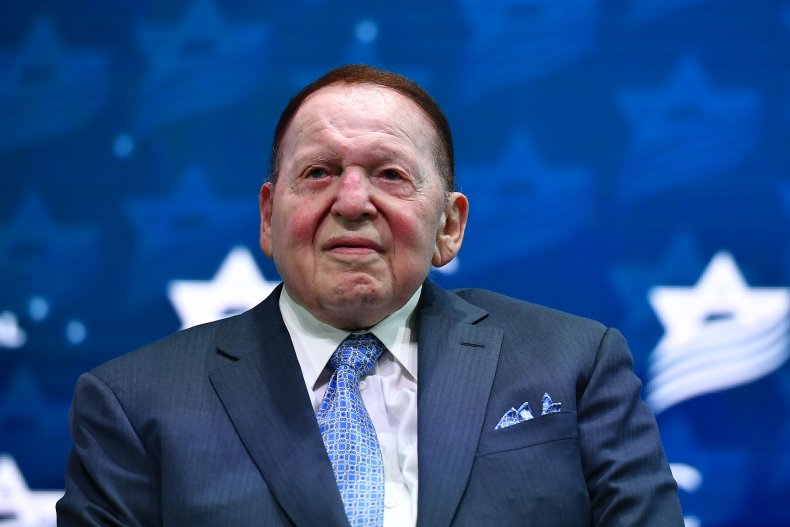 Sheldon Adelson pictured at Trump Israel event