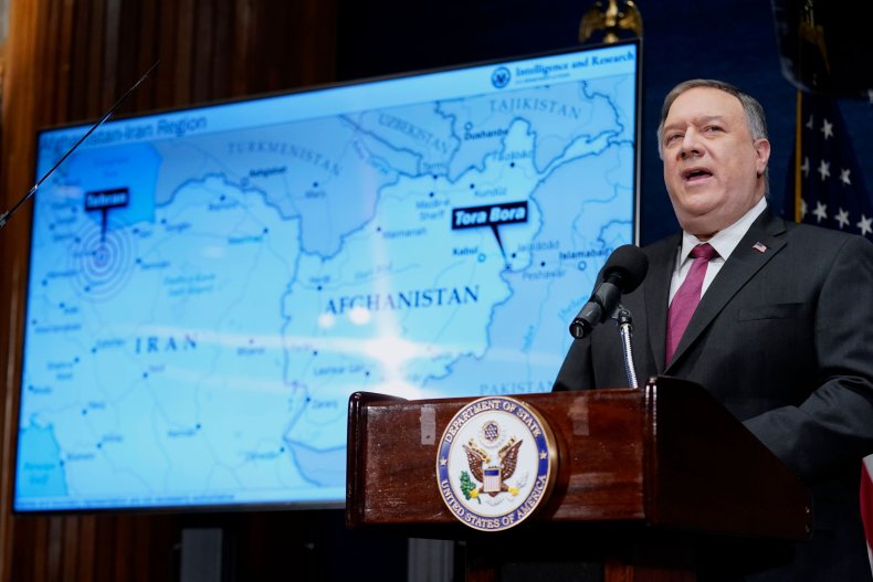 iran, afghanistan, pompeo, map, al-qaeda