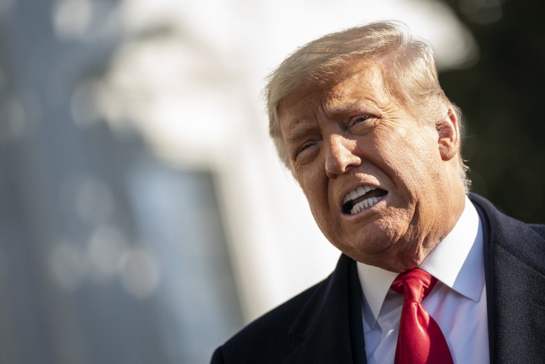 President Donald Trump Speaks to Reporters