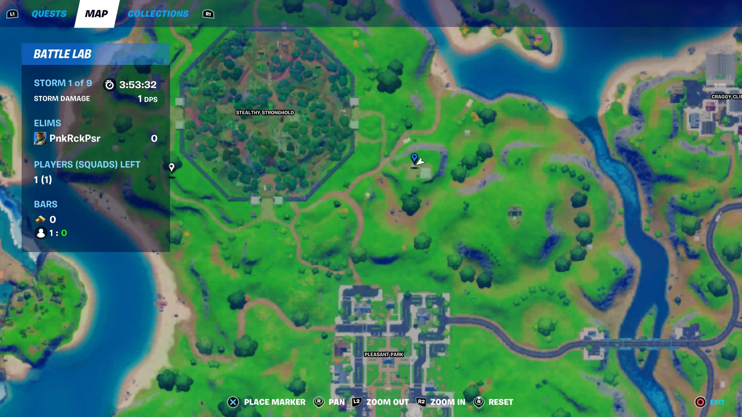 location map of 2 beef fortnite boss