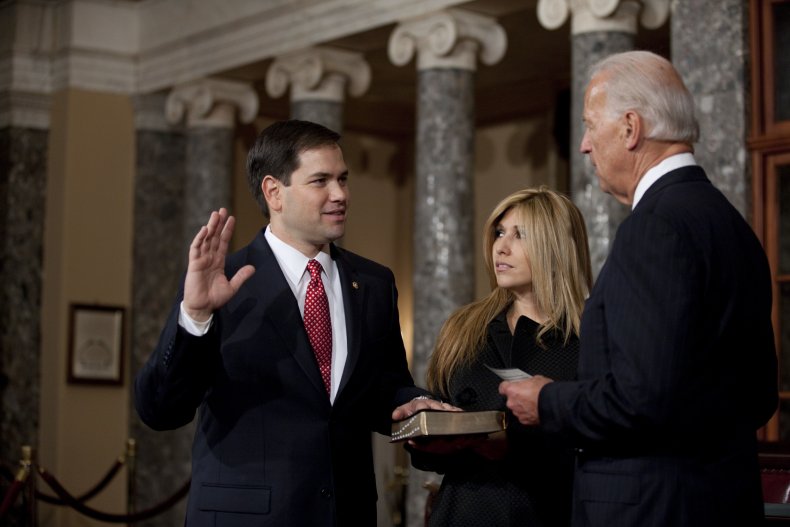Marco Rubio and Joe Biden in Congress