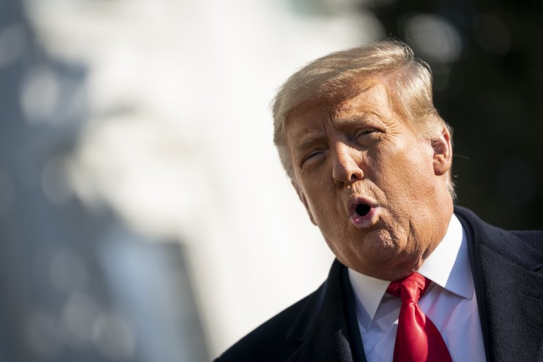 Donald Trump speaks at White House