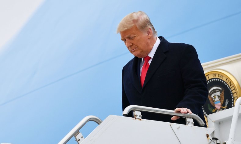 Trump exits Air Force One Texas visit