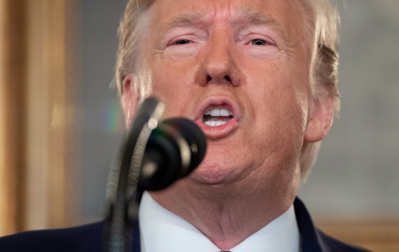 President Donald Trump speaking