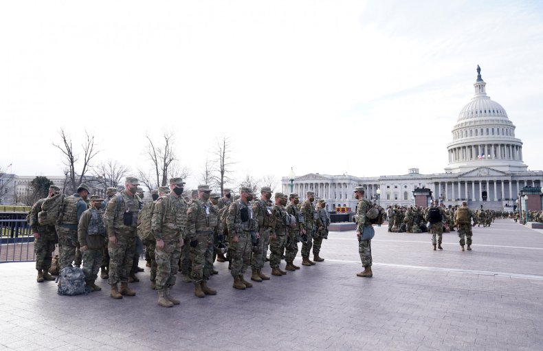 National Guard assembles outside Capitol