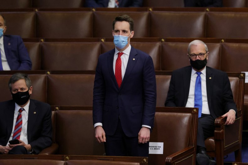 Josh Hawley in Congress after the Capitol Riot