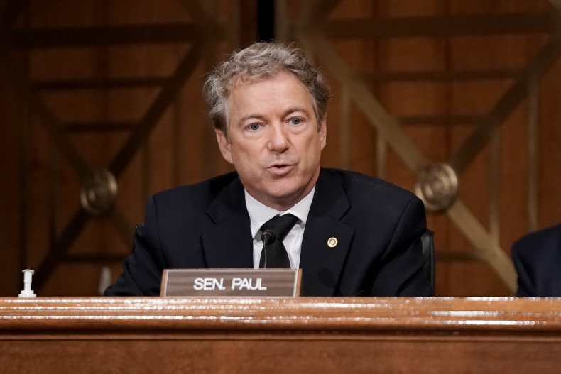 Sen. Rand Paul asks questions during hearing