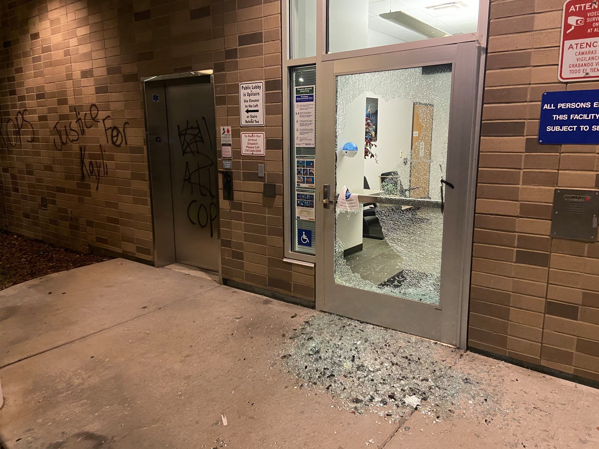 Kill All Cops': California Protesters Vandalize Police Station, City Hall  With Graffiti