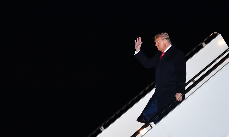 Trump Steps Off Air Force One