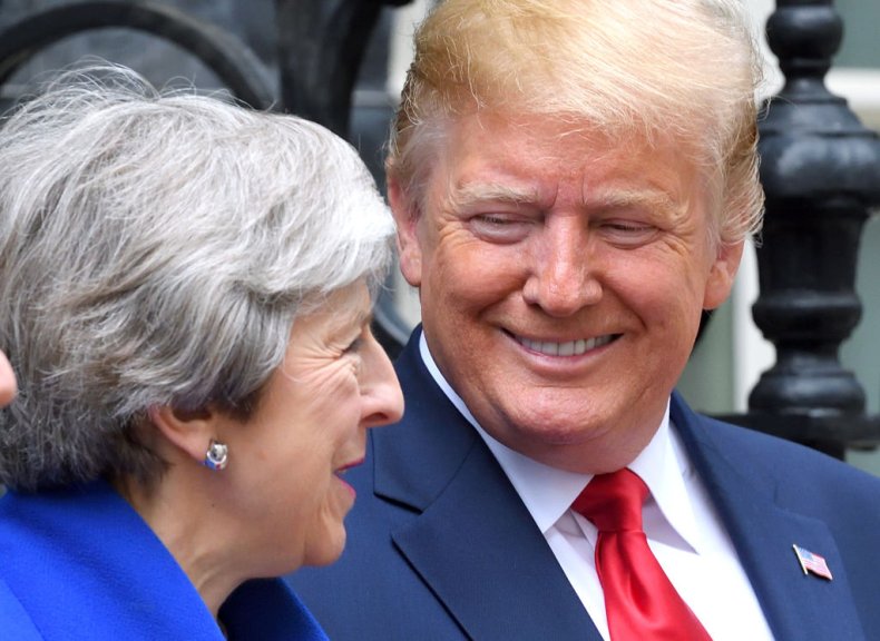 Theresa May and Donald Trump London 2019