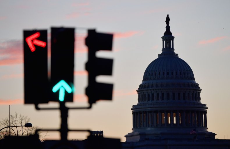 Capitol pictured on inauguration day Joe Biden