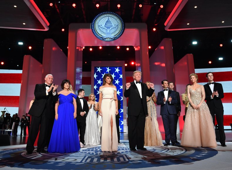 Donald Trump and family inaugural ball 2017