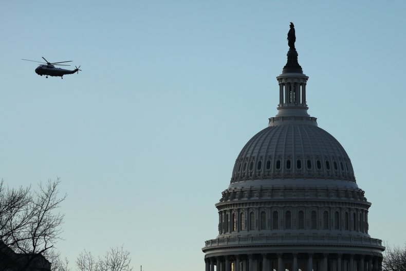 Donald trump leaves white house