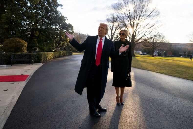 Donald trump leaves white house
