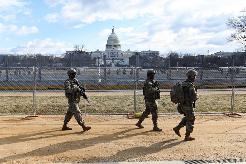 National Guard troops patrol Capitol