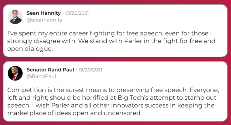 Parler Hannity and Rand Paul