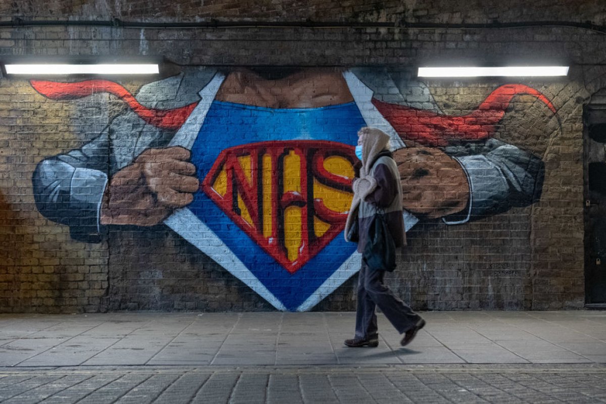 NHS mural in London, UK, during COVID