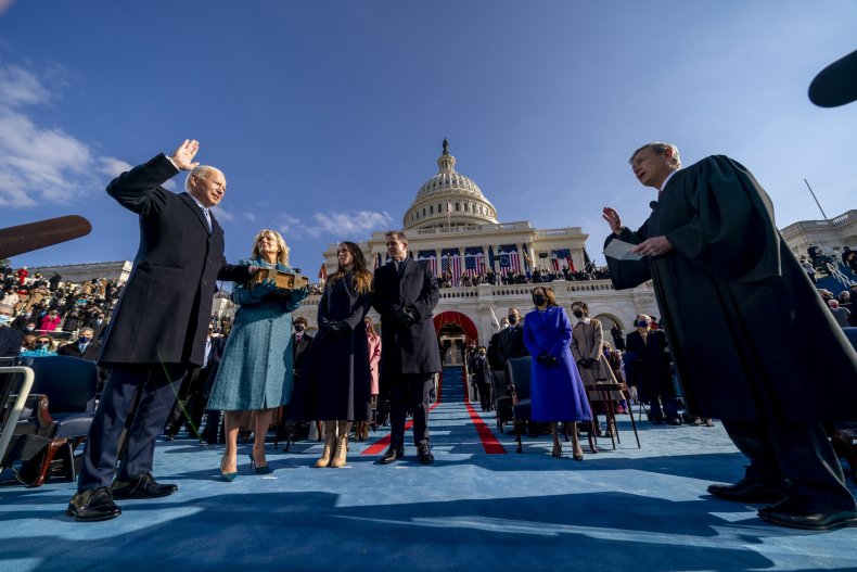 Joe Biden was sworn in as the