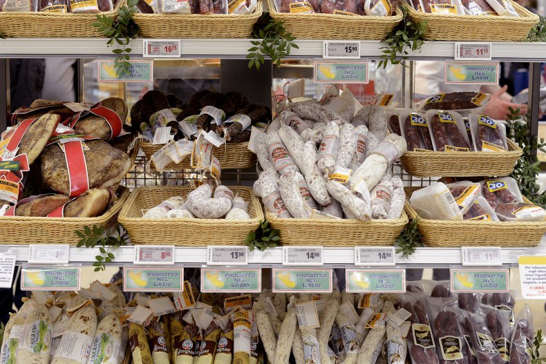 Rome Italian supermarket sausages 2017