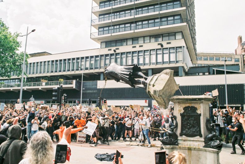 Edward Colston statue toppled by BLM protesters