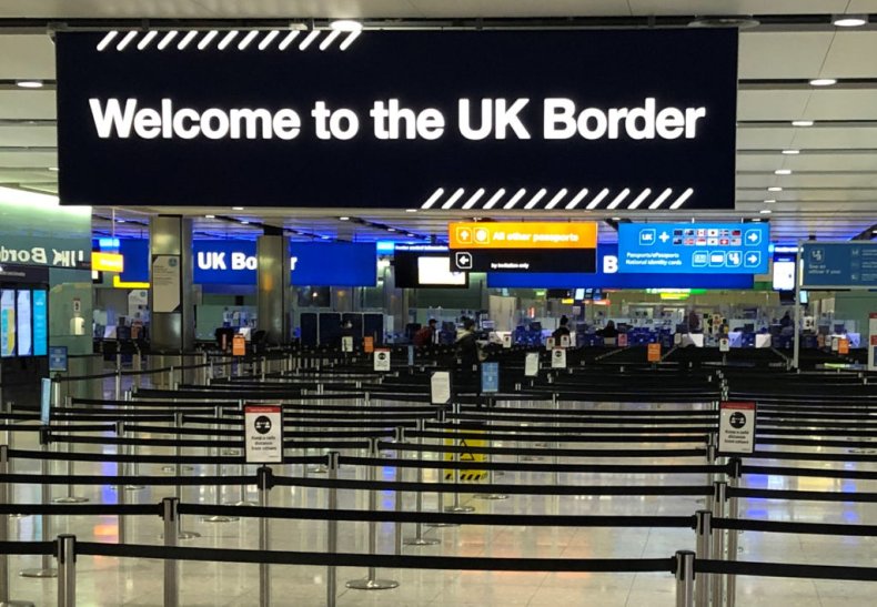 UK border at Heathrow Airport, London